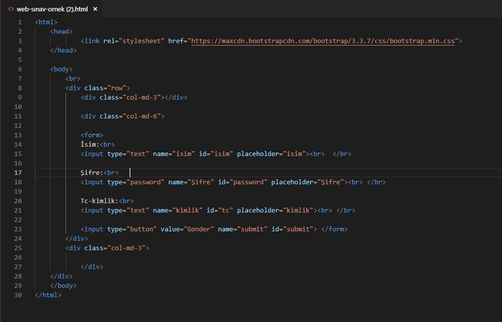 web bootstrap sayfa konumlandırma